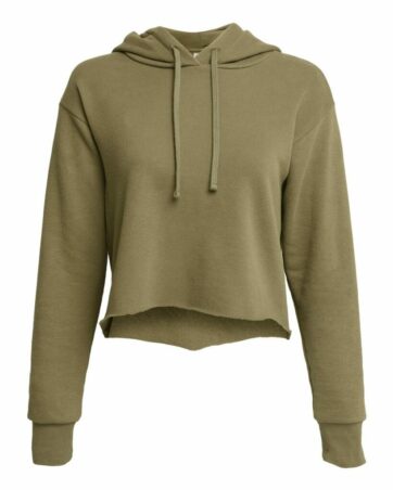 Next Level - Women's Laguna Sueded Raw Edge Crop Hoodie - 9384